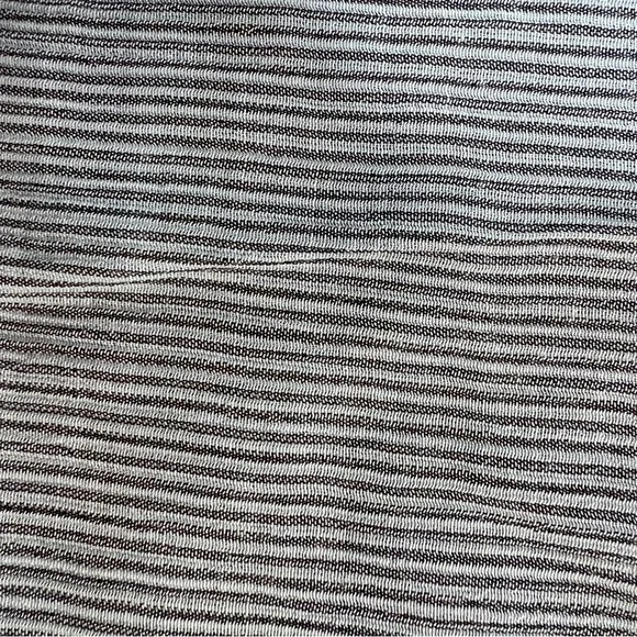 Scarf Striped Light Green Gray/Charcoal Women's Scarf - Picture 4 of 5